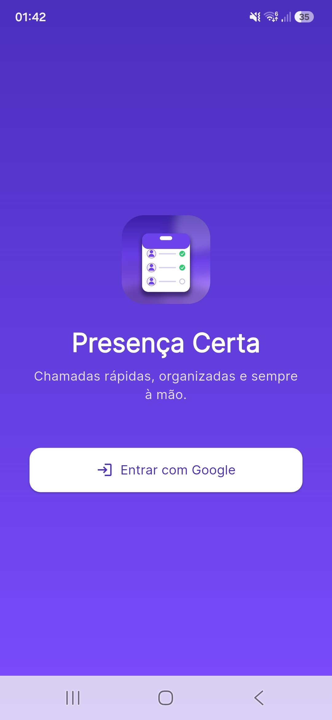 Tela de login